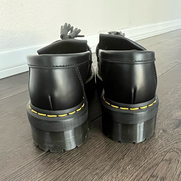 NEW Dr. Martens Adrian Quad Black Tassel Platform Loafers - Picture 2 of 8